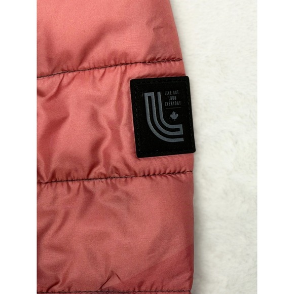 Lole Women's Small Puffer Jacket Falcon Style Hood Light Weight Multi Color - Picture 3 of 12